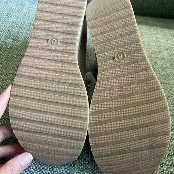 Mad Love Taupe Platform Slip-On Sneakers with Chain Accent - Picture 6 of 7